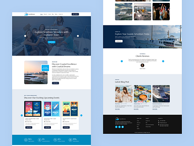 Costal Dream Website Design app costal dream dashboard shipevent shipeventweb shipwebsite ui webui