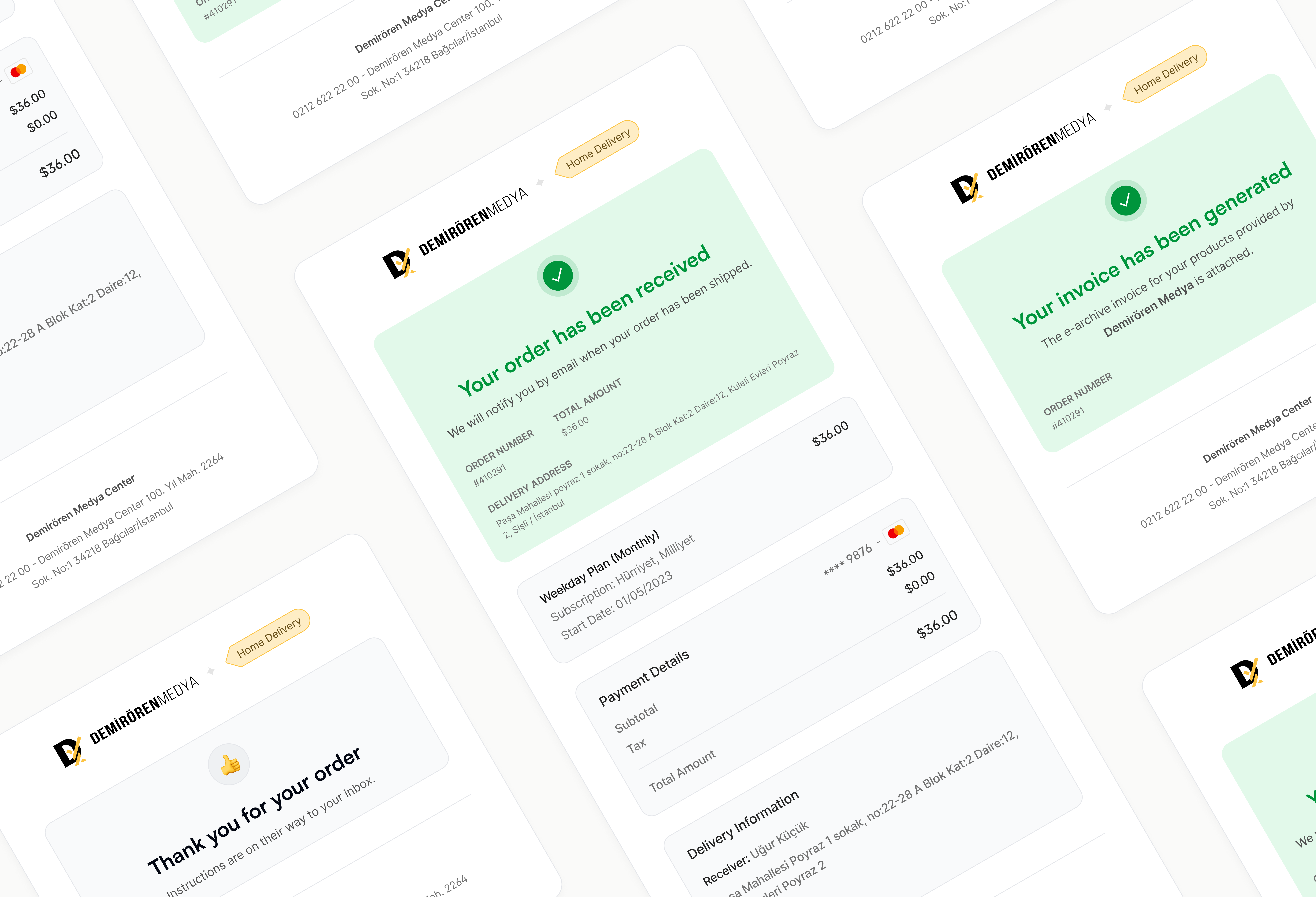 Order Received - Mailing ✅ branding delivery design email home delivery mail design mail template order payment payment details product design success template ui ui design ux ux design