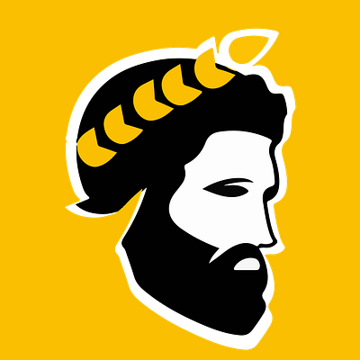 Greek Face Logo animation branding face face logo graphic design greek face logo logo animation yellow