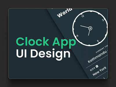Clock App UI Design clock clock app graphic design ui