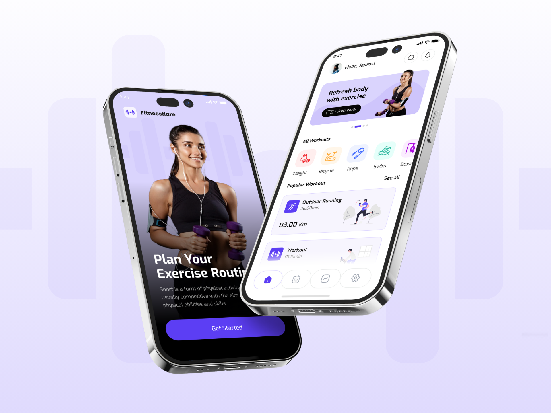 FitnessFlare - Your Ultimate Companion for a Healthier Lifestyle appdesign appui calorietracking exerciseapp fitnessapp fitnesscommunity fitnessgoals fitnessjourney fitnessmotivation fitnesstracker healthtech healthylifestyle mobile app design mobile app development company mobileappdesign personalizedfitness uiux uxdesign weightlossjourney workoutapp