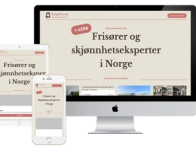 Norge Beauty | Beauty App in Norway web design