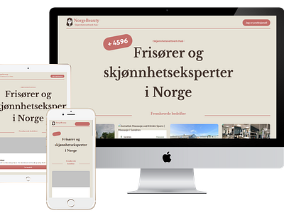 Norge Beauty | Beauty App in Norway web design