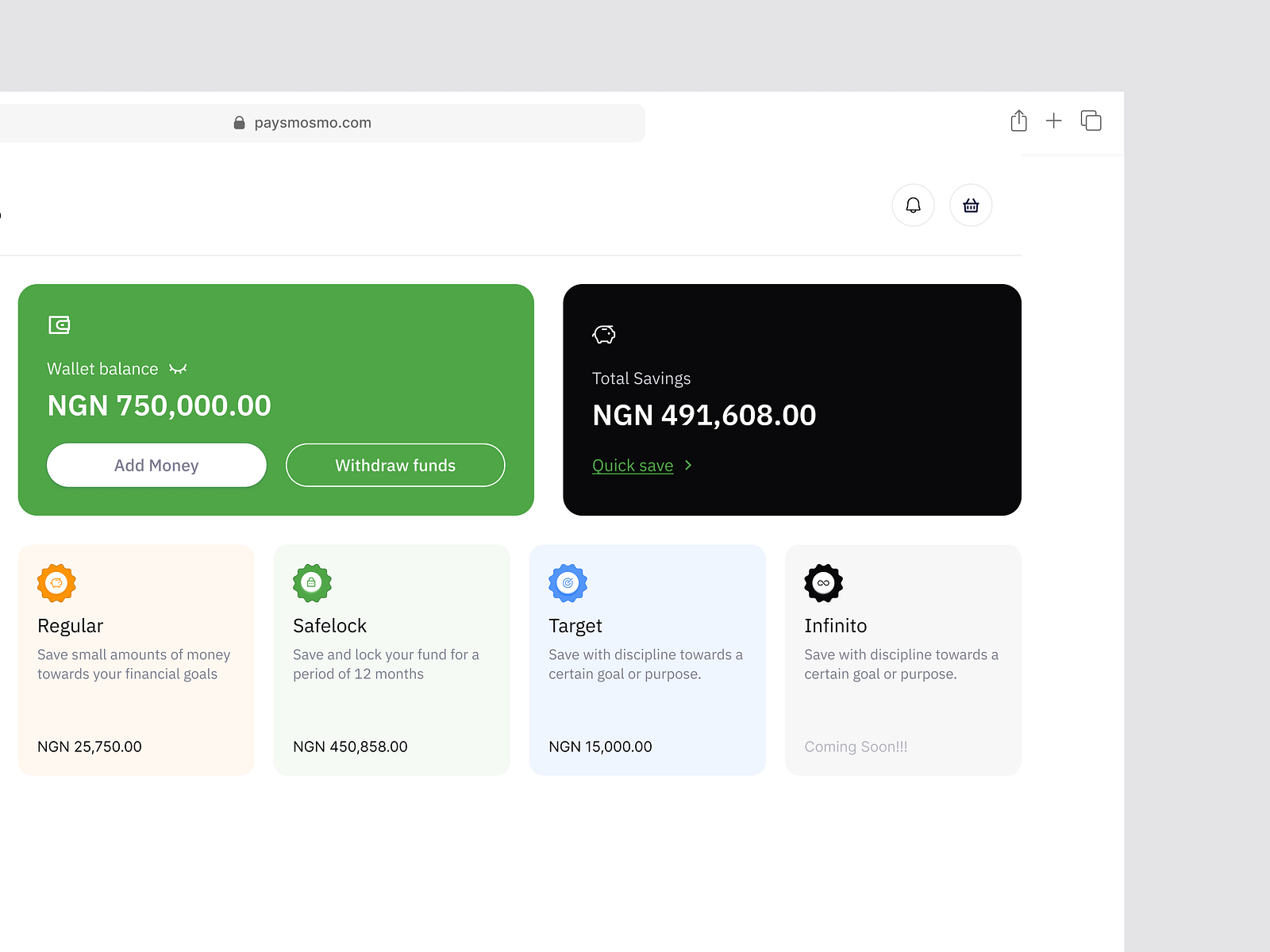Savings Web Ui By Inyamah On Dribbble