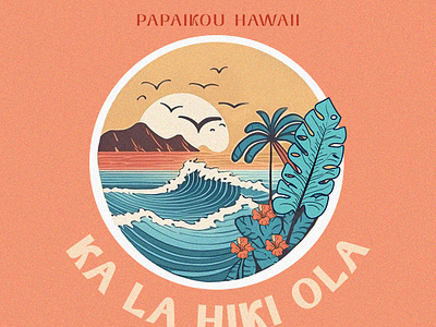 Hawaiian Logo Design using Streamline Moderne style branding graphic design logo
