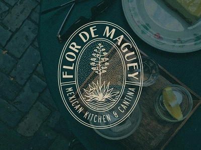 Flor de Maguey agave brand mark branding cantina cocktails food heritage illustration logo logowear menu merch design mexican mezcal restaurant spirits tequila vintage