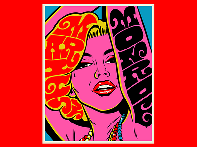 Marilyn Monroe POP design illustration lettering marilyn monroe pop popart retro type typography vector vintage