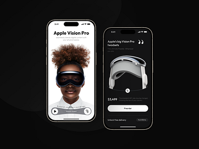 Apple Vision Pro Design app appdesign applevisionpro branding design dribbble best shot figma iphone uiux vision pro visionpro