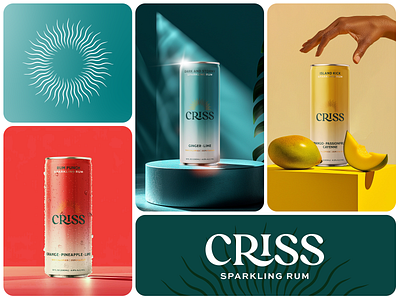 Branding and Packaging Design for CRISS Sparkling Rum alcohol beverage branding caribbean cpg design graphic design label label design packaging packaging design rum seltzer