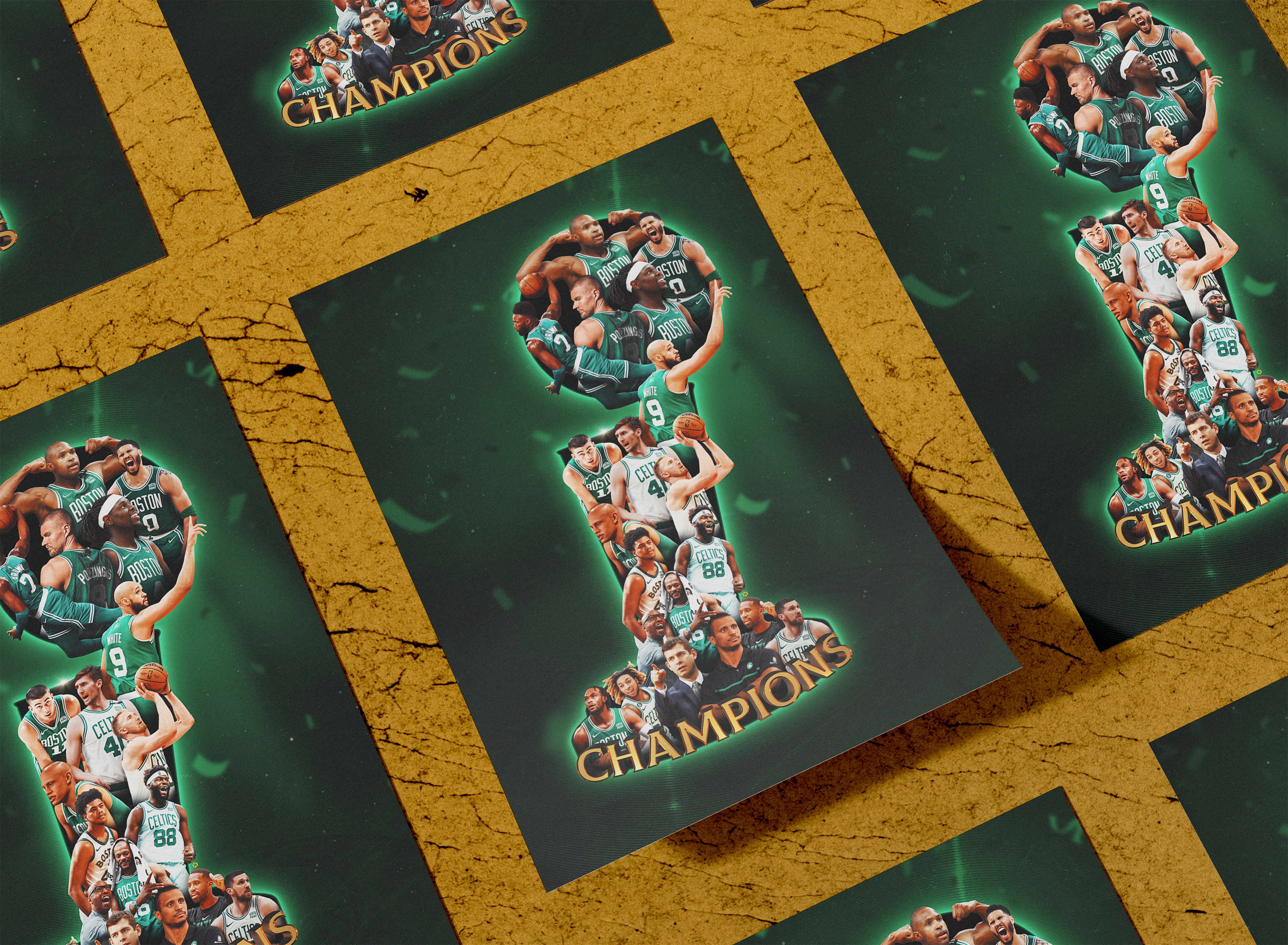 Boston Celtics | 2024 NBA Champions basketball basketball design boston boston celtics celtics champions concept design mockup nba photoshop sports sports design