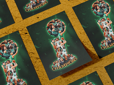 Boston Celtics | 2024 NBA Champions basketball basketball design boston boston celtics celtics champions concept design mockup nba photoshop sports sports design