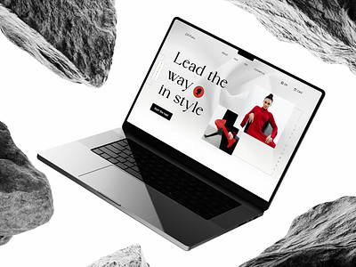 Fashion Website design fashion header hero section laptop ui uiux ux web design website