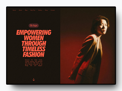 Ella Vogue - Fashion Influencer Website branding design fashion graphic design illustration influencer landing page retro ui web design website