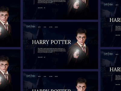 A Harry Potter universe design concept concept design main page photoshop ui uxui design website