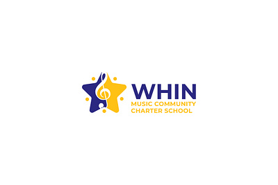 Logo design for WHIN Music Community Charter School. branding creative design graphic design icon illustration logo logo design logodesign logotype