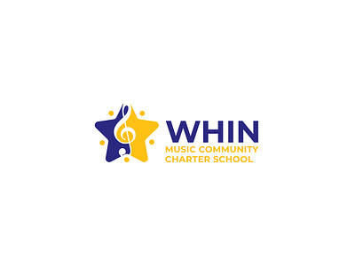 Logo design for WHIN Music Community Charter School. branding creative design graphic design icon illustration logo logo design logodesign logotype