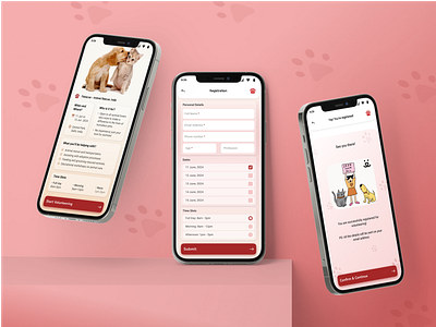 Register to Volunteer for Animal Rescue! animal rescue animation dailyui figma registration signup ui ux