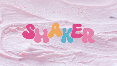 Logo/ cafe of milkshakes branding bright cafe logo design graphic design ice cream logo typography