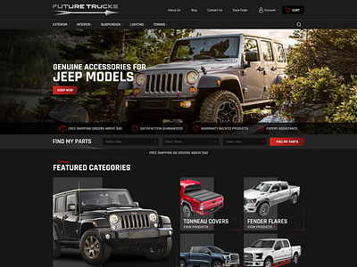 Future Trucks e commerce graphic design ui website design