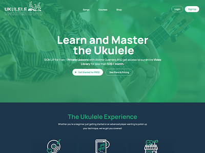 Ukulele Underground e commerce graphic design ui website design