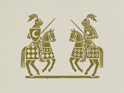 Knight & Day branding design graphic design illustration jousting knight knights logo