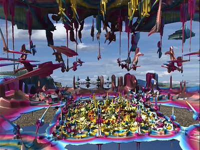 Flying Into Bosch City 3d animation motion graphics surreal