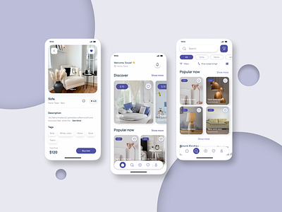 E-commerce app for House furniture ٍSale case study design e commerce figma ui uiux ux
