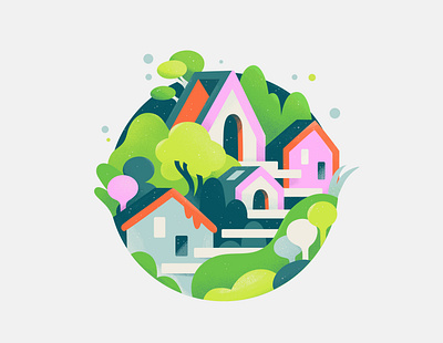 Houses_1 abstract concept design illustration zutto