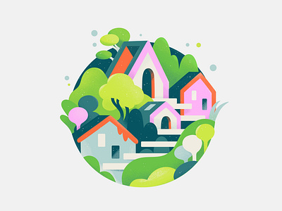 Houses_1 abstract concept design illustration zutto
