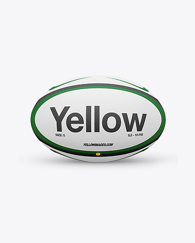 Free Download PSD Rugby Ball Mockup - Front View free mockup template mockup designs