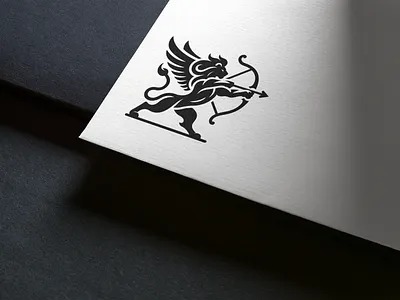 Modern Lion Warrior with Bow Logo Design animal logo brand logo branding design brand design logo digital art lion lion with bow logo logos modern logo personal logo t shirt t shirt design t shirt logo vector logo wing