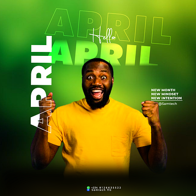 April Greetings graphic design