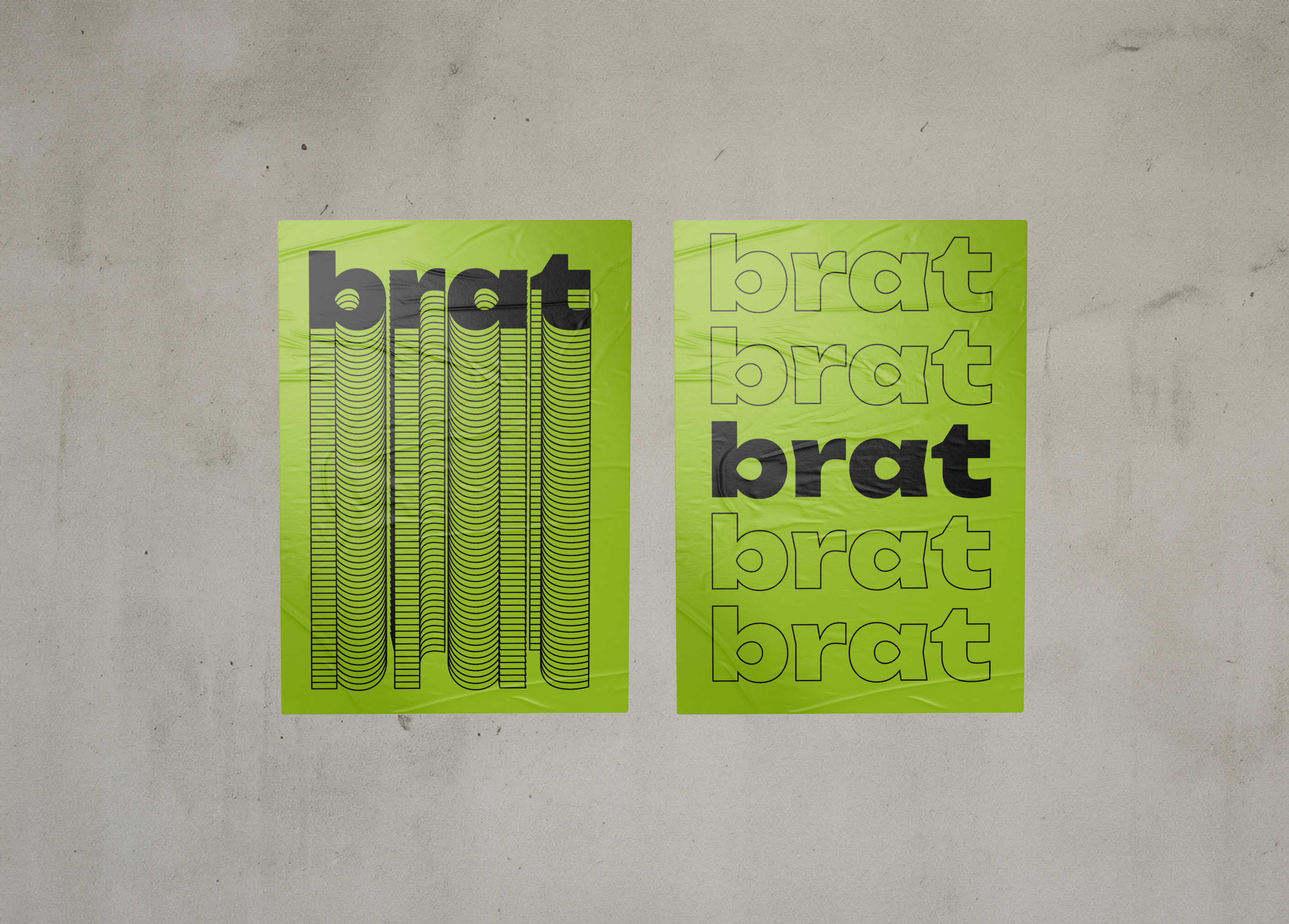 brat design poster