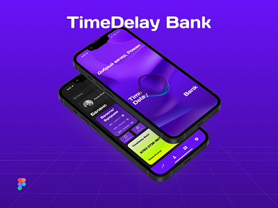 TimeDelay Bank App app banking figma mobile mobile app ui ux