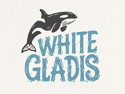 White Gladis branding design graphic design illustration logo type design typography vector whale white gladis