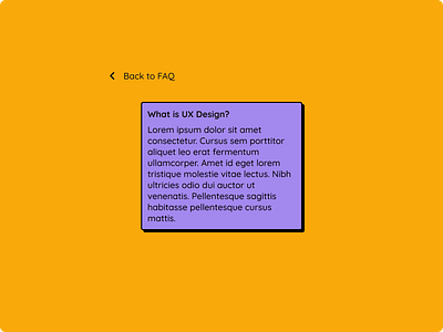 Day 26 of improving my UI skills · #26 Design a FAQ reply challenge neobrutalism ui