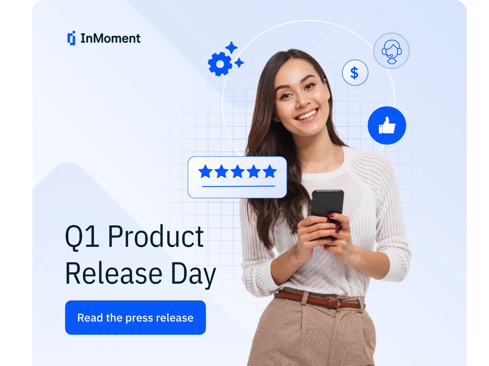 InMoment Social Post branding customer experience design design design inspiration design showcase design trends graphic design icons illustrator minimal design modern design social post ui ui design ux design visual design