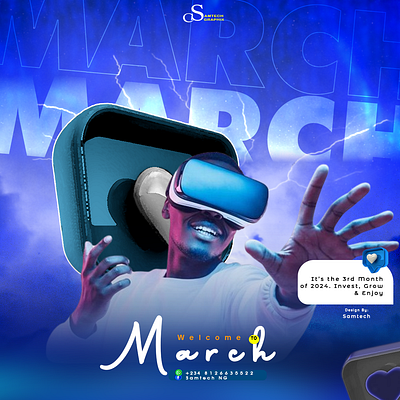 March Greetings graphic design