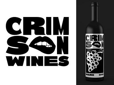 Crimson Wines branding design graphic design logo