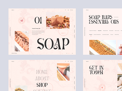 Soap / Main Page beauty design diseño diseño web ecommerce elegant pink skin skincare soap typography ui web web design website