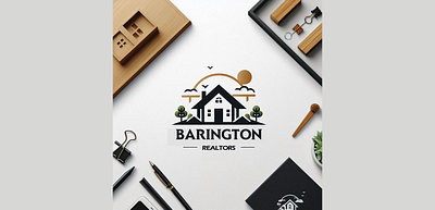 Barington-Realtors-Logo-1600 app branding design graphic design illustration logo logos typography ui vector