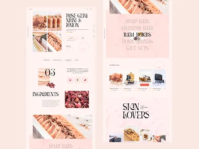 Soap /eCommerce beauty design diseño diseño gráfico diseño web ecommerce elegant graphic design modern pink skin skincare soap typo web website