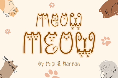 meow MEOW font animal cartoon cat creative cute font font design fonts graphic design handwriting handwritten lettering modern motion graphics script