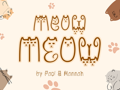 meow MEOW font animal cartoon cat creative cute font font design fonts graphic design handwriting handwritten lettering modern motion graphics script