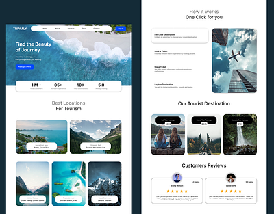 Tripafly - Discover Your Perfect Journey app branding design graphic design landing page logo mobile ui ui design ux web website website design