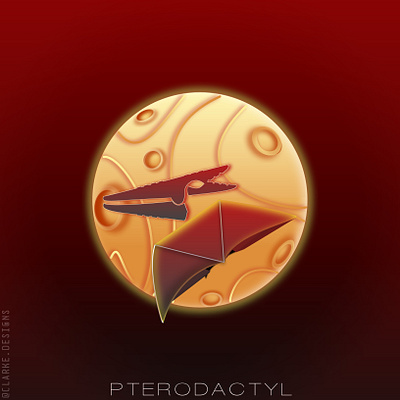 Pterodactyl branding galaxy graphic design logo vector