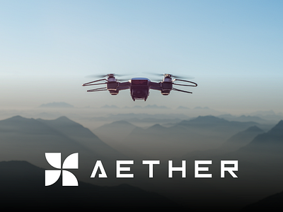 Aether Drones branding design graphic design logo