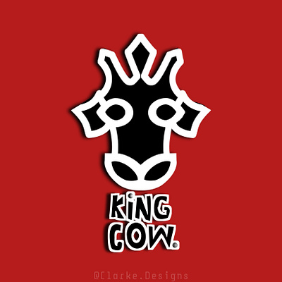 King cow logo branding clothing brand graphic design king logo