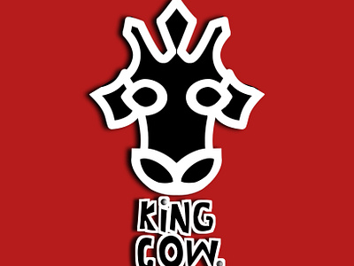 King cow logo branding clothing brand graphic design king logo