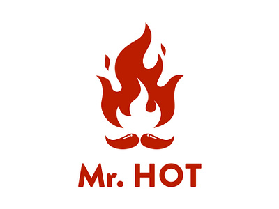 Mr. HOT food hot logo restaurant
